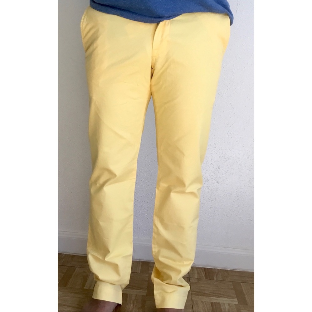 COPY - POLO STRETCH SLIM FIT PANT SIZE- W32/ L32 , COLOR YELLOW